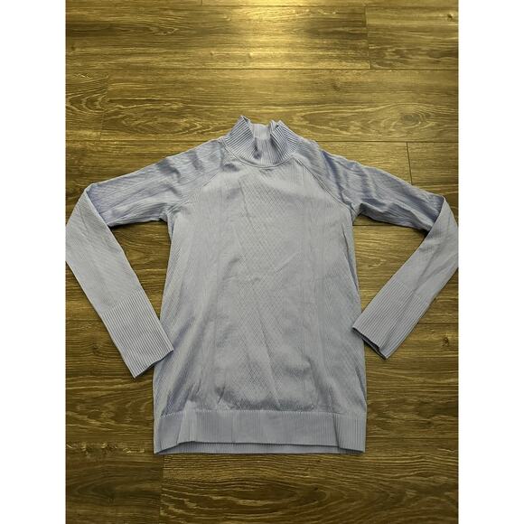 Lululemon Rest Less Mock Neck Hydrangea Blue / Hydrangea Blue size 6 - Picture 1 of 8